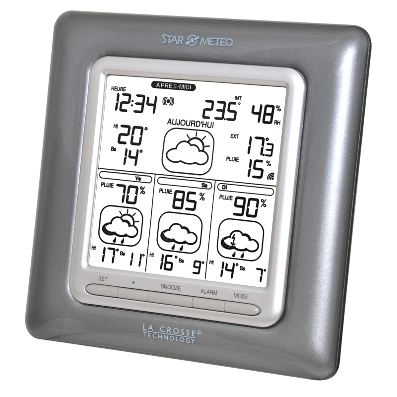 Station star météo prév j+3 projection crosse technology WD450SIL