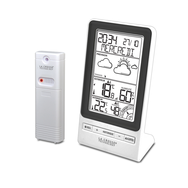 La Crosse Technology - WS6869 Station Météo Professionnelle avec connexion  Wifi - Blanc/argent